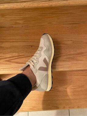 Veja retro Neutral Beige Running Sneakers - Lightweight Casual Shoe